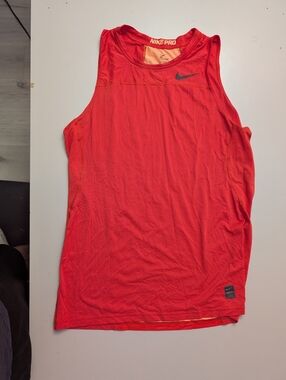 Nike Pro HyperCool Red Performance Sleeveless Top